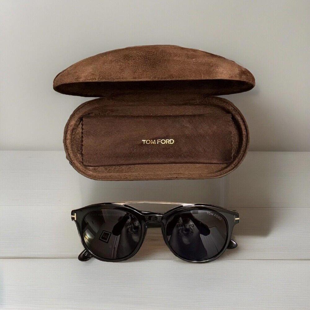 Tom Ford Newman TF515 01V 53mm Black Blue Lens